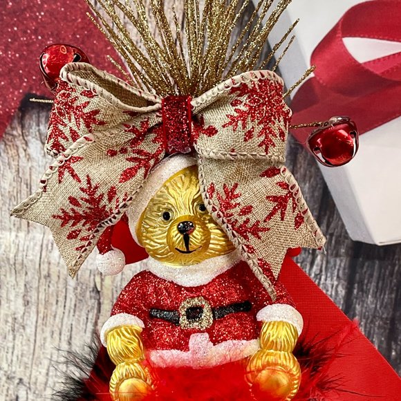 Christmas Teddy Bear Headband - Christmas Top hat| - Picture 4 of 16